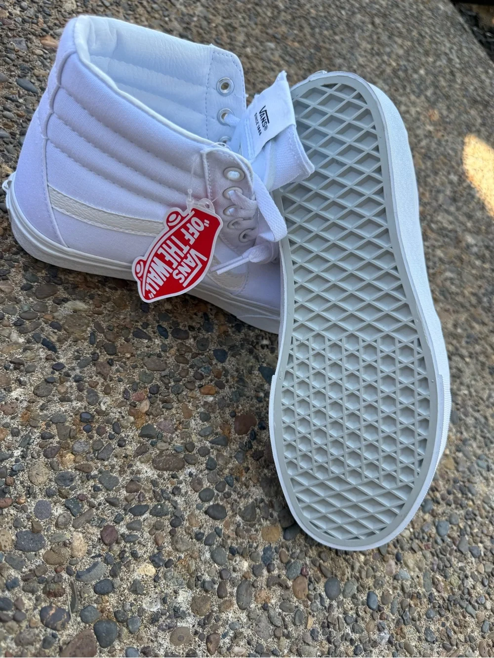 Vans White Top Sneakers  women 8.5/ men 7